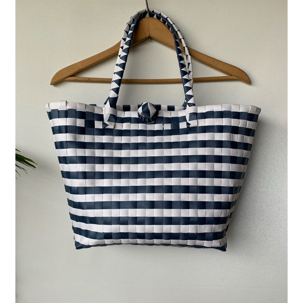 Free with purchase - Super cute blue and white beach or picnic bag